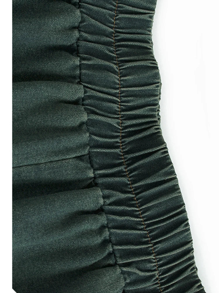 High Waist Black Lace Hem Denim Casual Long Wide Leg Jeans New Women Trousers Fashion Tide Spring Autumn 2025 1DJ1190