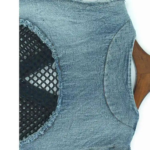 Load image into Gallery viewer, Big Size Denim Vest Wide Leg Pants Two Piece Suit New V-Neck Sleeveless Women Fashion Tide Spring Autumn 20251DH9963
