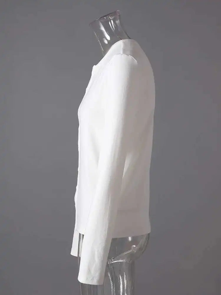 White Black Slim Elegant Knitting Cardigan Sweater O-Neck Long Sleeve Women New Fashion Tide Spring Autumn 2025 CPG2857