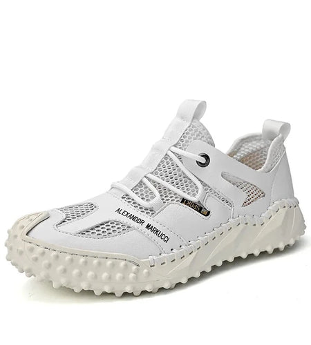 Size 38-46 Hot Sale Genuine Leather Men Shoes Summer New Anti-Skidding Fashion Wear Resistant Men Casual Mesh Shoes