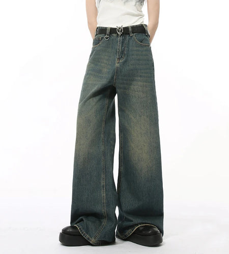 Loose Fit Men's Wear New Stylish Women Men Wide Leg Denim Pants Multi Colors Casual Jeans Summer Fashion Tide 9C354