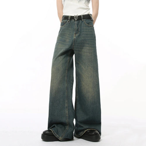 Load image into Gallery viewer, Loose Fit Men's Wear New Stylish Women Men Wide Leg Denim Pants Multi Colors Casual Jeans Summer Fashion Tide 9C354
