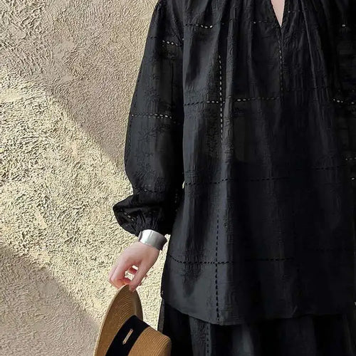 Load image into Gallery viewer, Lace Big Size Shirt Half-body Skirt Two Pieces Suit New Round Neck Long Sleeve Women Fashion Spring Autumn 2025 1DJ0062
