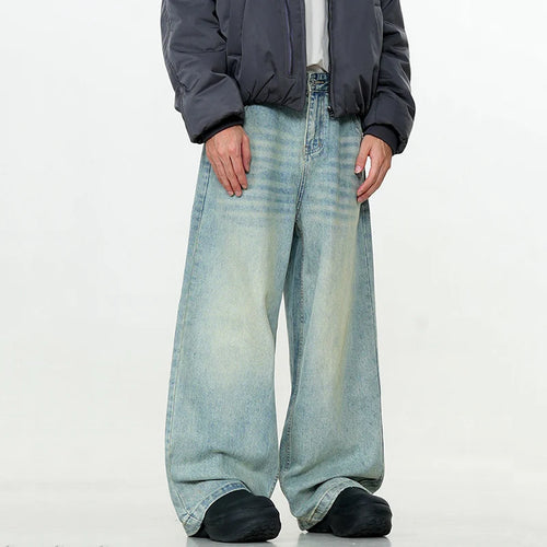 Load image into Gallery viewer, Men's Jeans New American Solid Color Style Cleanfit Loose Straight Wide Leg  Male Denim Pants Trendy Spring 2025 9W1374
