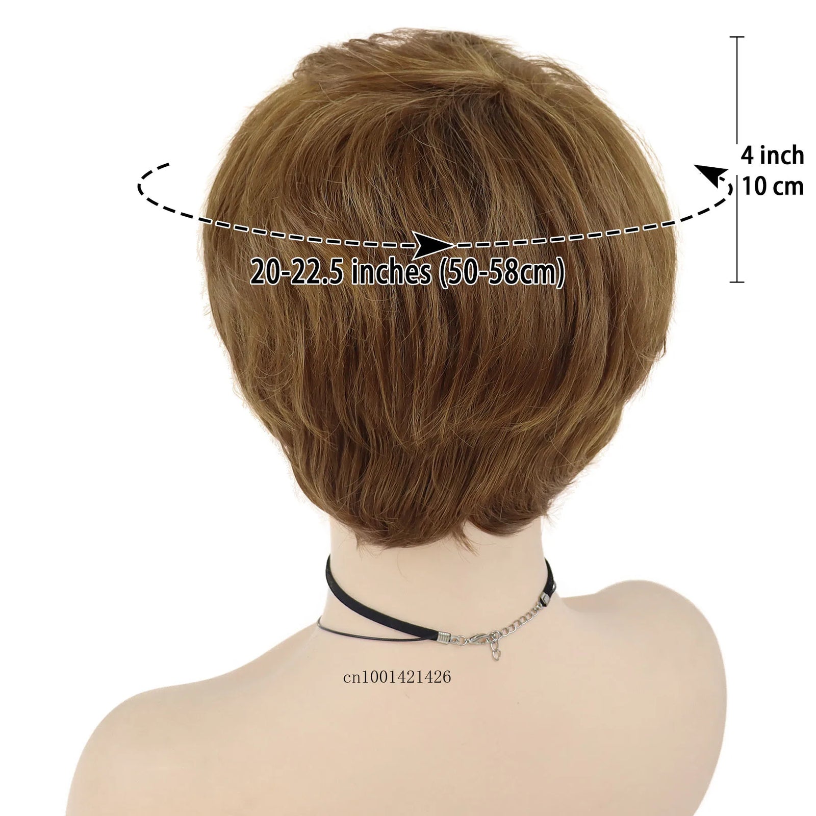 Synthetic Hair Short Pixie Cuts Wigs for Women Natural Hairstyles Brown Wig with Bangs Trendy Mommy Wig Gifts Old Lady Costume