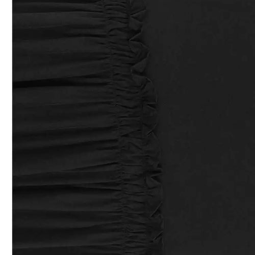 Load image into Gallery viewer, Women Black Pleated Drawstring Big Size Midi Dress New Round Neck Short Sleeve Fashion Tide Spring Summer 2025  1DH6181
