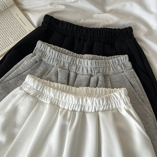 Load image into Gallery viewer, Black White High Waist Slim Mini Pleated Shorts 2024 Spring Summer Fashion Ladies Sweet Gray Lace Shorts For Women Clothes Trend
