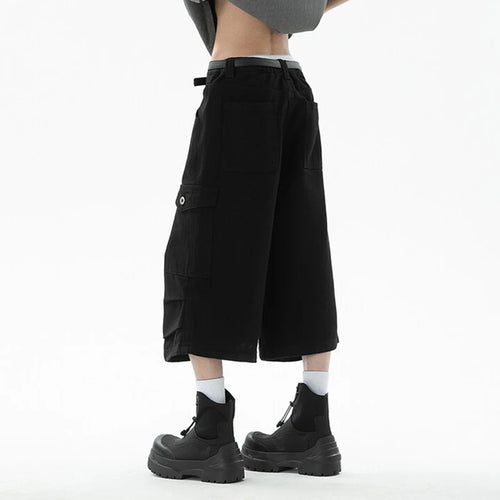 Load image into Gallery viewer, Men&#39;s Causal Cargo Shorts New Summer Dirty Pleated American Style Loose Wide Leg Design Handsome Male Bottoms 2025 9W1656
