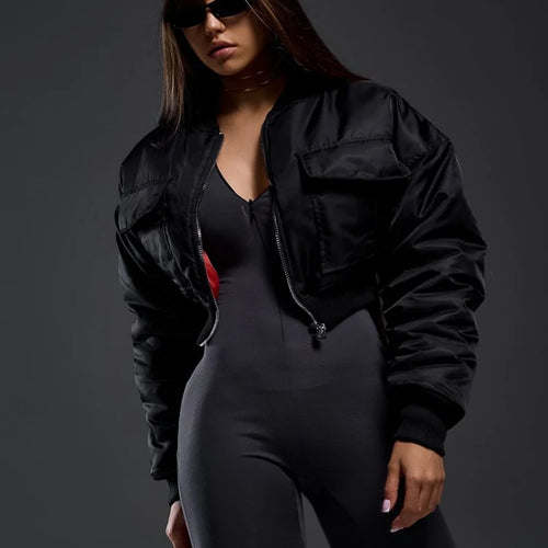 Load image into Gallery viewer, Autumn/Winter Long Sleeve Zipper Skinny Jumpsuit Women Elastic Tight Flare Playsuit Female Fashion Casual Sports Rompers
