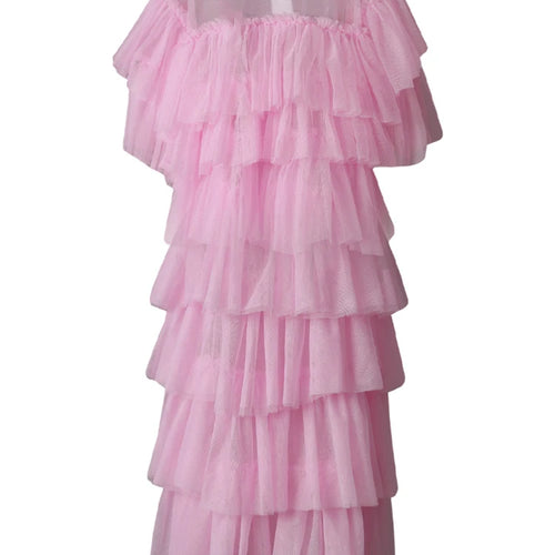 Load image into Gallery viewer, Mesh T-shirt Cake Half-body Skirt Two Pieces Suit New Round Neck Short Sleeve Women Fashion Spring Summer 2025 CPG3209
