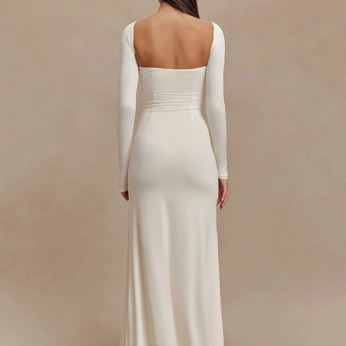 Load image into Gallery viewer, Elegant Long Sleeve Bodycon Party Evening Dress Female Sexy Split Tight Women Vestido Autumn/Winter New2024 Clothing
