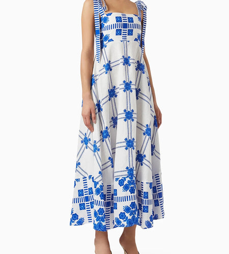 Hit Color Spliced Lace Up Dresses For Women Square Neck Sleeveless High Waist Temperament Dress Female Fashion New