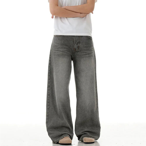 Load image into Gallery viewer, Men's Jeans New American Style  Straight Leg Washed Loose Stylish High Street Gradient Color Trendy Male Trousers 9W1717
