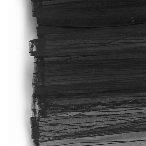 Load image into Gallery viewer, Women Black Mesh Perspective Midi Elegant Shirt Dress New Lapel Short Sleeve Fashion Tide Spring Summer 2025 1DJ0866
