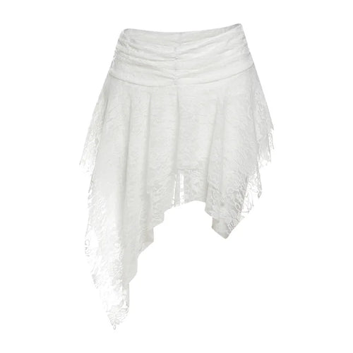 Load image into Gallery viewer, Y2k Aesthetic Lace Jacquard Vintage Tees 2025 Streetwear Fairy Slash Neck Cropped Tshirts Women Harajuku Grunge 3D Flower Tops
