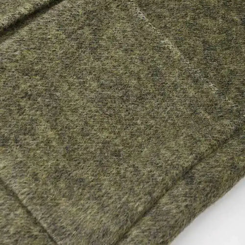 Load image into Gallery viewer, Green Big Size With Scarf Woolen Coat New Round Neck Long Sleeve Women Jacket Fashion Tide Autumn Winter 2025 2DA2386
