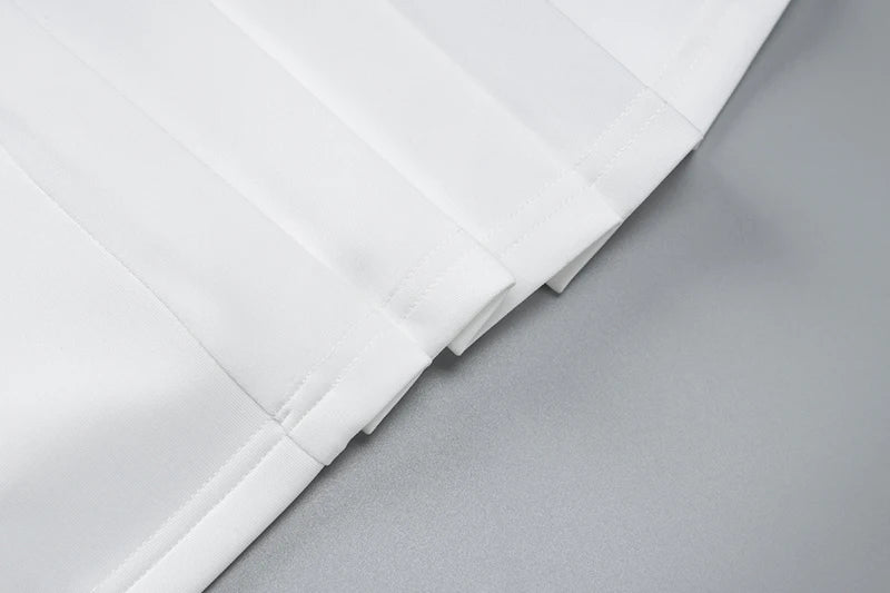 Women's Summer Solid Color Sexy Deep V Mini Dress Single Breasted  Long Sleeves Ruffled Edge Elegant Bodycon Dresses