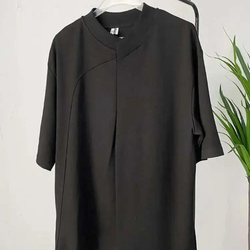 Load image into Gallery viewer, Women White Irregular Big Size Personality T-shirt New Round Neck Half Sleeve Fashion Tide Spring Summer 2025 1DF6438
