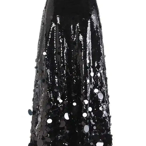 Load image into Gallery viewer, High Waist Red Sequins Shining Elegant A-line Party Half-body Skirt Women Fashion Tide New Spring Autumn 2025  1DH7717
