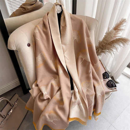 Load image into Gallery viewer, Warm Winter Scarf Cashmere Women Pashmina Design Print Shawls Wrap Female Thick Blanket Soft Bufanda Stoles Fashion
