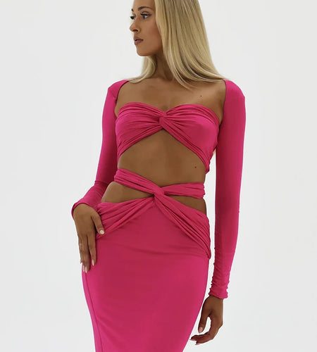 Strapless Hollow Out Spliced Tight Woman Dress Solid Preated Tight Feminine Maix Dress Elegant Prom Party Clothing 2023