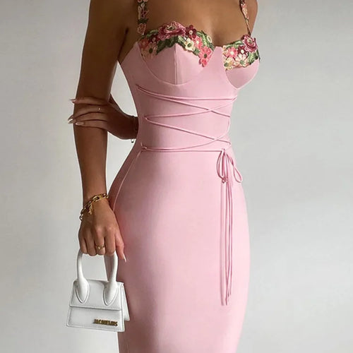 Load image into Gallery viewer, Elegant Spaghetti Strap Print Patchwork Maxi Dress For Women Strapless Sleeveless Backless Bodycon Sexy Long Dress
