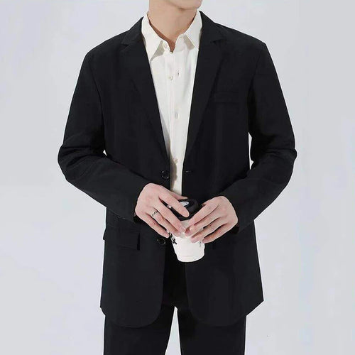 Load image into Gallery viewer, Korean Style Men's Blazers Single Breasted Lapel Menswear Business Casual Solid Color New Spring Male Suit Jackets 9W1225
