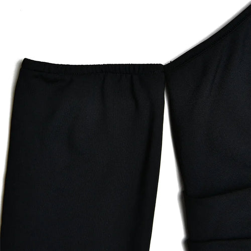 Load image into Gallery viewer, Oblique Shoulder Thigh High Split Maxi Dress Women Long Sleeve Backless Bodycon Sexy Club Party Long Dress Vestidos
