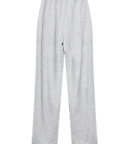 High Waist Gray Denim Burr Color-block Long Casual Wide Leg Jeans New Women Trousers Fashion Spring Autumn 2025 7AB4255