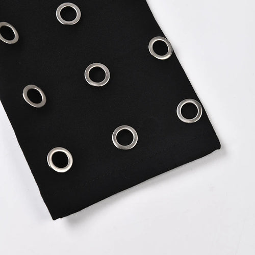 Load image into Gallery viewer, Women Black Hollow Out Belted Long Trench New V-neck Long Sleeve Windbreaker Fashion Tide Spring Autumn 2025 1DH532401
