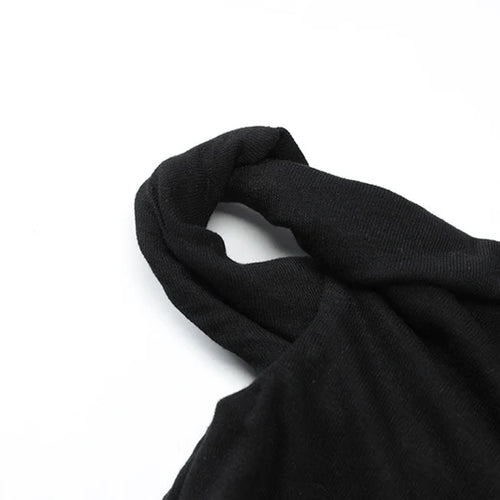 Load image into Gallery viewer, Hollow Out Oblique Shoulder Sexy Mini Dress For Women Robe Summer Black Sleeveless Backless Draped Skinny Club Dress
