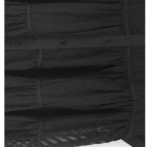 Load image into Gallery viewer, Women Blue Grid Hollow Out Big Size Midi Shirt Dress New Lapel Short Sleeve Fashion Tide Spring Summer 2025 1DJ1208
