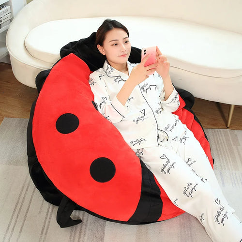 Load image into Gallery viewer, 60/80/100cm Creative Beetle Plush Pillow Huge Size Ladybug Clothes Cosplay Insect Shell Stuffed Soft Big Cushion Kids Xmas Gift
