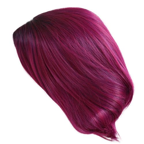 Load image into Gallery viewer, Synthetic Burgundy Wig for Woman Short Bob Wig Haircut Soft Straight Hairstyle Purple Red Ombre Wigs Natural Looking
