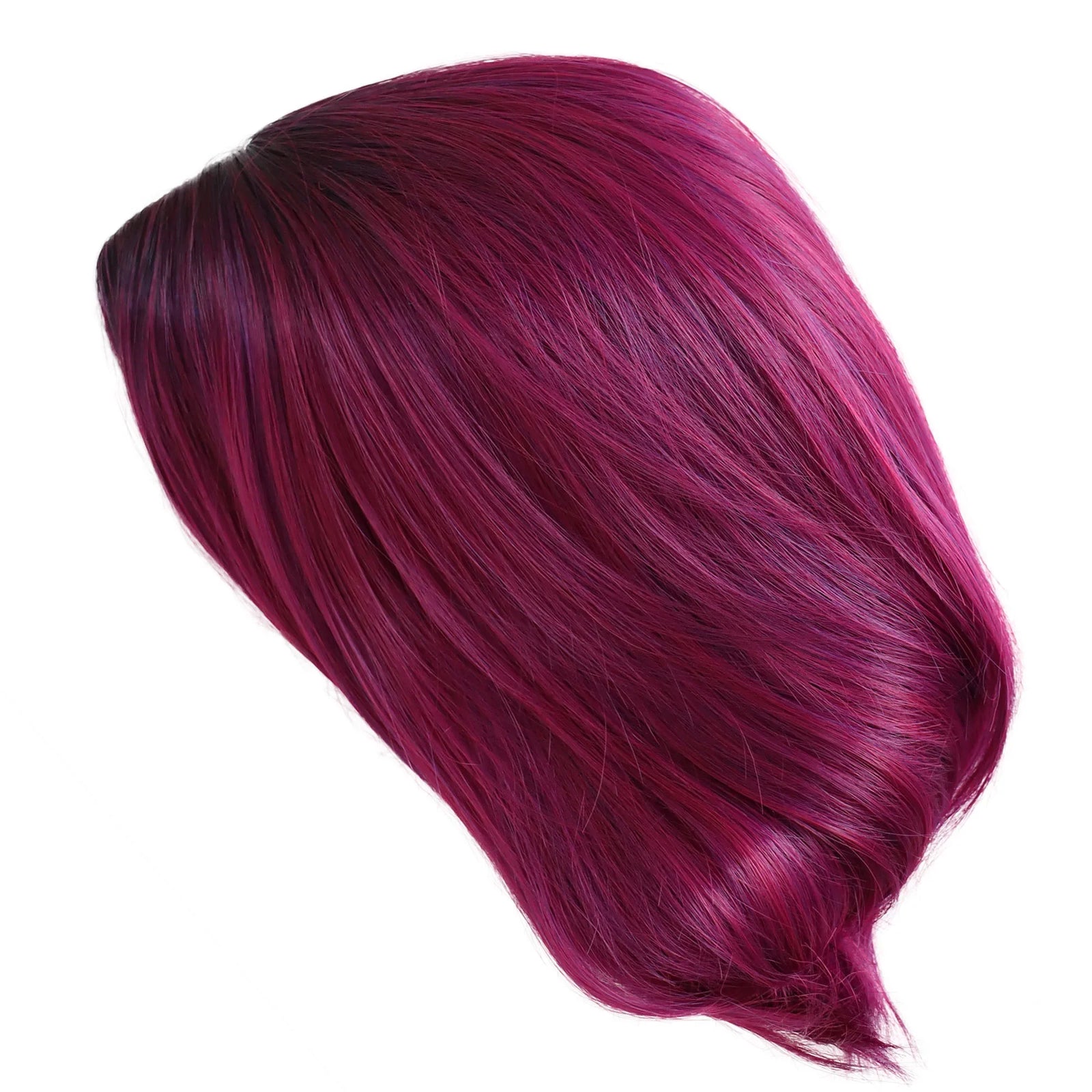 Synthetic Burgundy Wig for Woman Short Bob Wig Haircut Soft Straight Hairstyle Purple Red Ombre Wigs Natural Looking