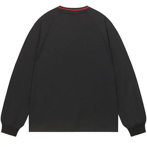 Vintage T-Shirt Y2K Graphic Printed Racing Sports Long Sleeve Tshirt Streetwear Hip Hop Harajuku Casual Baggy V-Neck Top Tee