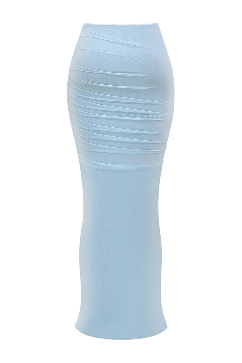 Sexy Two Pieces Sets For Women Strapless Off-shoulder Sleeveless Tops And Elegant High Waist Long Skirt Two Pieces Sets