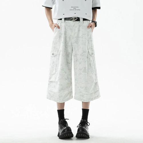 Load image into Gallery viewer, Men&#39;s Causal Cargo Shorts New Summer Dirty Pleated American Style Loose Wide Leg Design Handsome Male Bottoms 2025 9W1656
