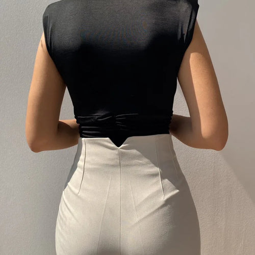 Load image into Gallery viewer, Spring/Summer Sleeveless Lace Edge Deep V Elastic Tight Bodysuit Women Slim Fit Female Bodypsuit Bodycon 2024 New
