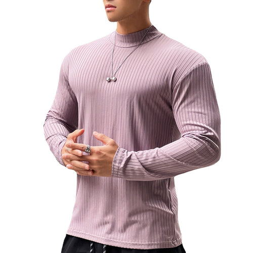 Load image into Gallery viewer, Autumn Casual Skinny T-shirt Men Long Sleeves Solid Shirt Gym Fitness Bodybuilding Tees Black Tops Male Fashion Stripes Clothing
