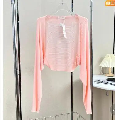 Beach Sun Protection Clothing Outside Shawl Sun Protection Cardigan Cover Knit Jacket Sunscreen Clothes Women Summer Coat Shirt