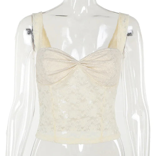 Load image into Gallery viewer, Sexy Lace Perspective Women's Top 2024 Summer New Spicy Girl Camisole Vest French Casual Versatile Lace Tight  Vest
