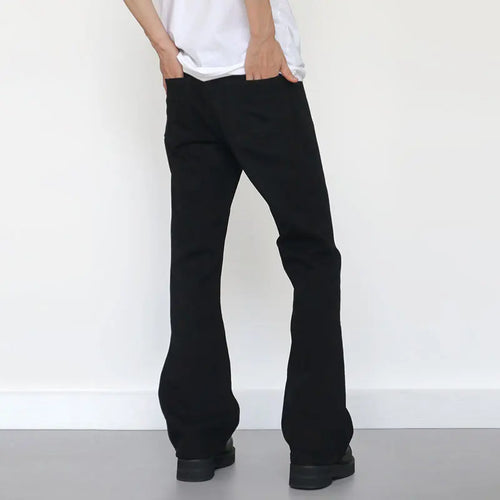 Load image into Gallery viewer, Men's Jeans New Spring High Street Style Slightly Flared Denim Pants Solid Color Handsome Casual Male Trousers 9W1422
