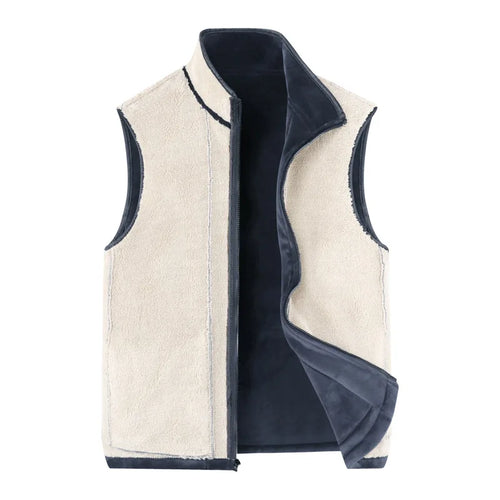 Load image into Gallery viewer, Cashmere Waistcoat Men Vest Jacket Autumn Winter Casual Sleeveless Jacket Men Warm Fleece Mens Vest Jacket Thick Men&#39;s Vest Plus
