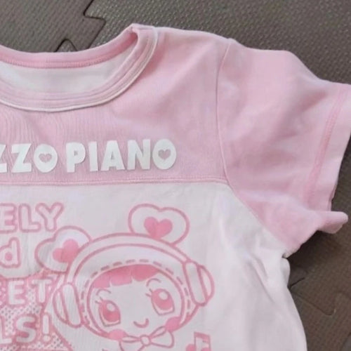 Load image into Gallery viewer, Japanese Kawaii Cartoon Print Tshirts 2025 Summer Women Y2k Aesthetic Grunge Patchwork Tees Harajuku Casual Loose Fairy T-shirt
