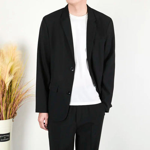 Load image into Gallery viewer, Male Suit Outerwear Highend Casual Men's Loose  Turn-down Collar Cool Trendy New Korean Fashionable Tide Suits 9W1214
