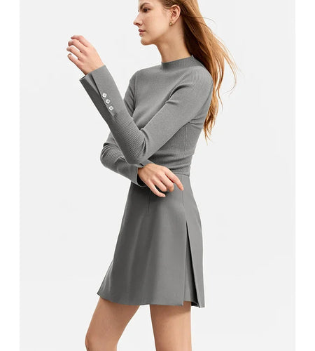 Minimalist Casual Shorts Skirts Women High Waist 2025 Spring New Fashion Commuter Straight A-Line Skirt 12343035