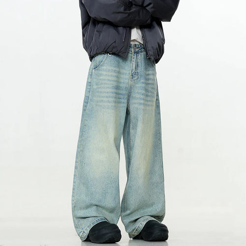 Load image into Gallery viewer, Men's Jeans New American Solid Color Style Cleanfit Loose Straight Wide Leg  Male Denim Pants Trendy Spring 2025 9W1374
