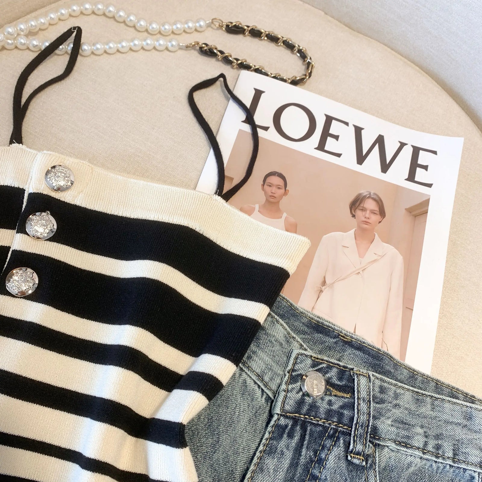 Retro Women Black White Striped Knit Crochet Top Summer Sexy Pink Patchwork Backless Single Breasted Short Spaghetti Strap Tops