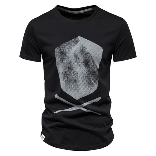 Load image into Gallery viewer, 100% Cotton T Shirts for Men Short Sleeve O-neck Fashion Print Slim Fit Men&#39;s T-shirts Casual Summer Men&#39;s Clothing
